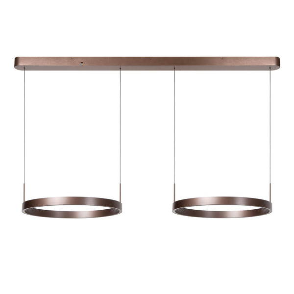 Lucide LIANE dimbare LED-hanglamp 2 × 45 W, 2700–4000 K, roestbruin