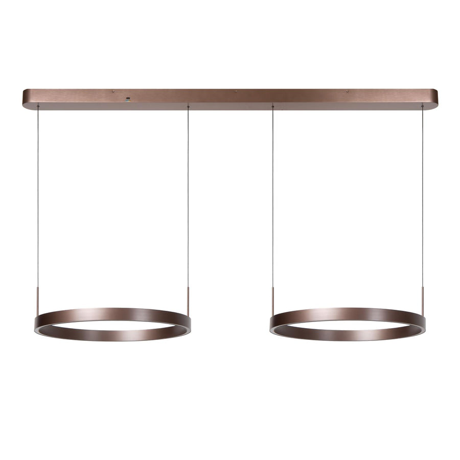 Lucide LIANE dimbare LED-hanglamp 2 × 45 W, 2700–4000 K, roestbruin