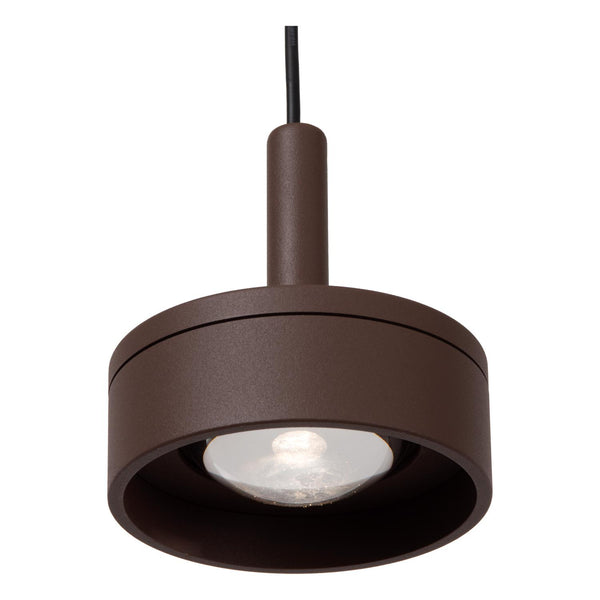 Lucide LENZ LED-plafondspot voor binnen en buiten Ø 11 cm, 8 W, IP54, roestbruin