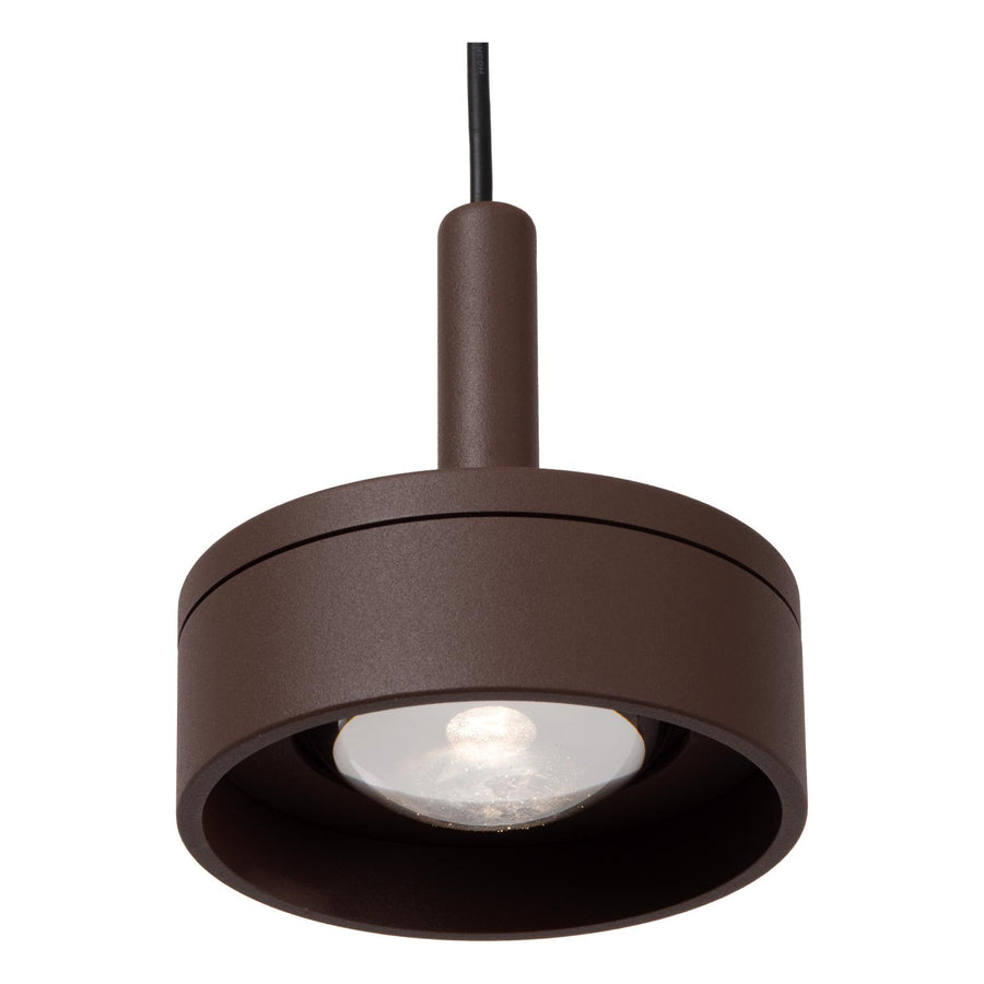 Lucide LENZ LED-plafondspot voor binnen en buiten Ø 11 cm, 8 W, IP54, roestbruin