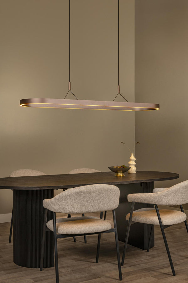 Lucide LIANE dimbare LED-hanglamp 2 × 40 W, 2700–4000 K, roestbruin