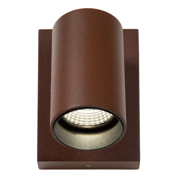 Lucide EMERIC LED-wandspot voor binnen en buiten 10 W, 2200–3000 K, IP54, roestbruin