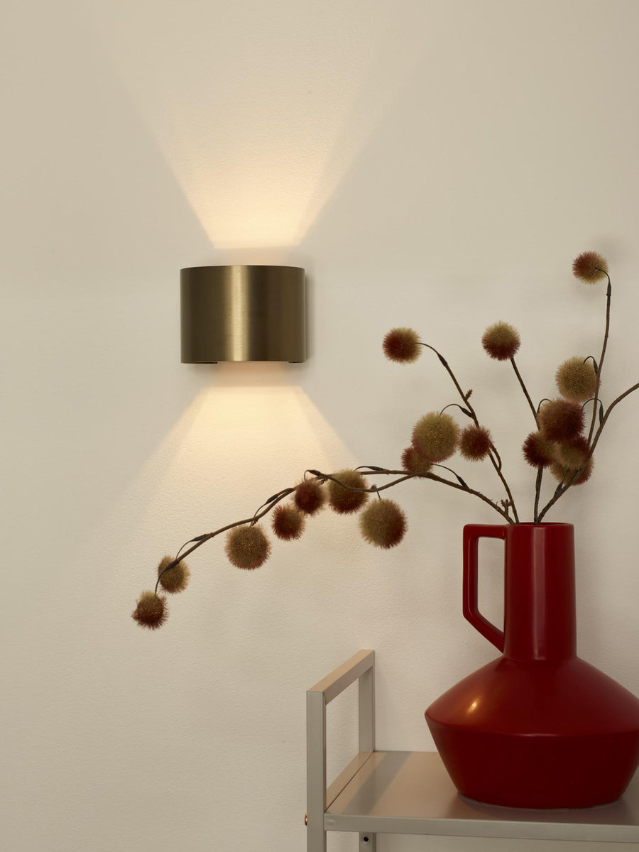 Lucide XIO dimbare LED-wandlamp 3,5 W, roestbruin