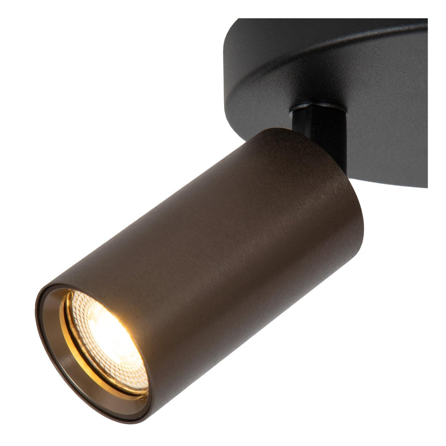 Lucide RITMO plafondspot Ø 15 cm, 2 × GU10, koffie