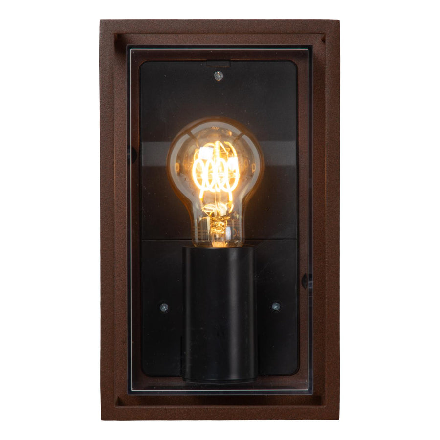 Lucide COZETTE wandlamp voor binnen en buiten E27, IP65, roestbruin