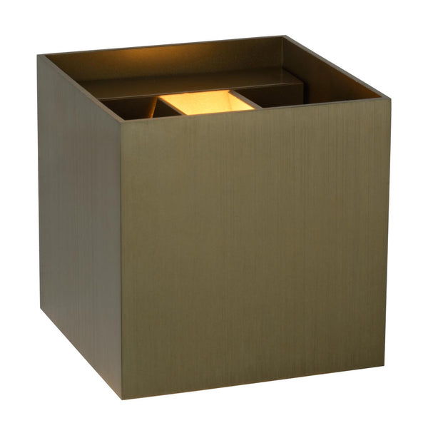 Lucide XIO dimbare LED-wandlamp 4 W, roestbruin