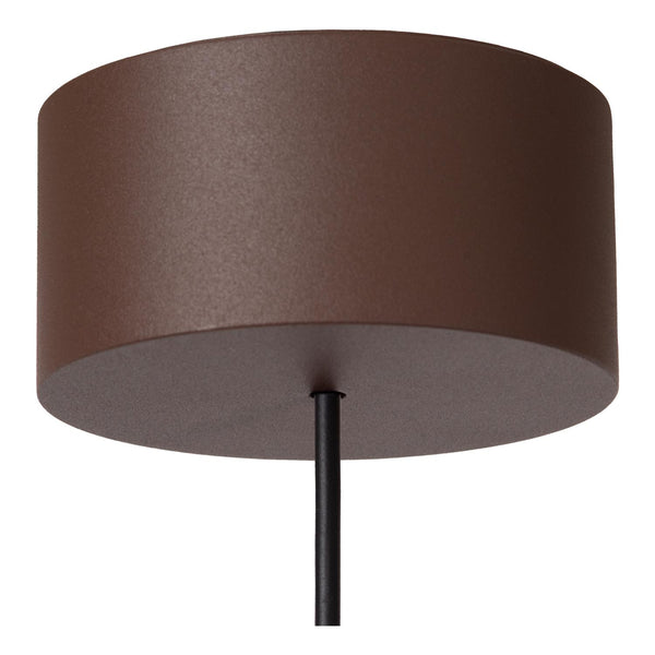 Lucide LENZ LED-plafondspot voor binnen en buiten Ø 11 cm, 8 W, IP54, roestbruin
