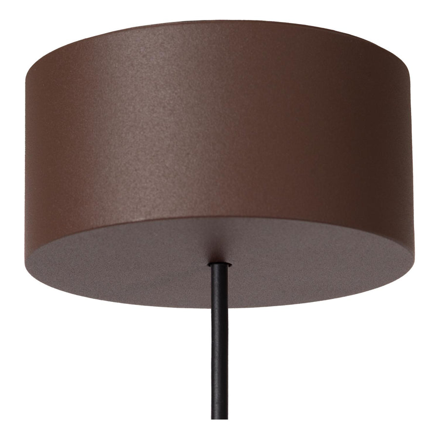 Lucide LENZ LED-plafondspot voor binnen en buiten Ø 11 cm, 8 W, IP54, roestbruin