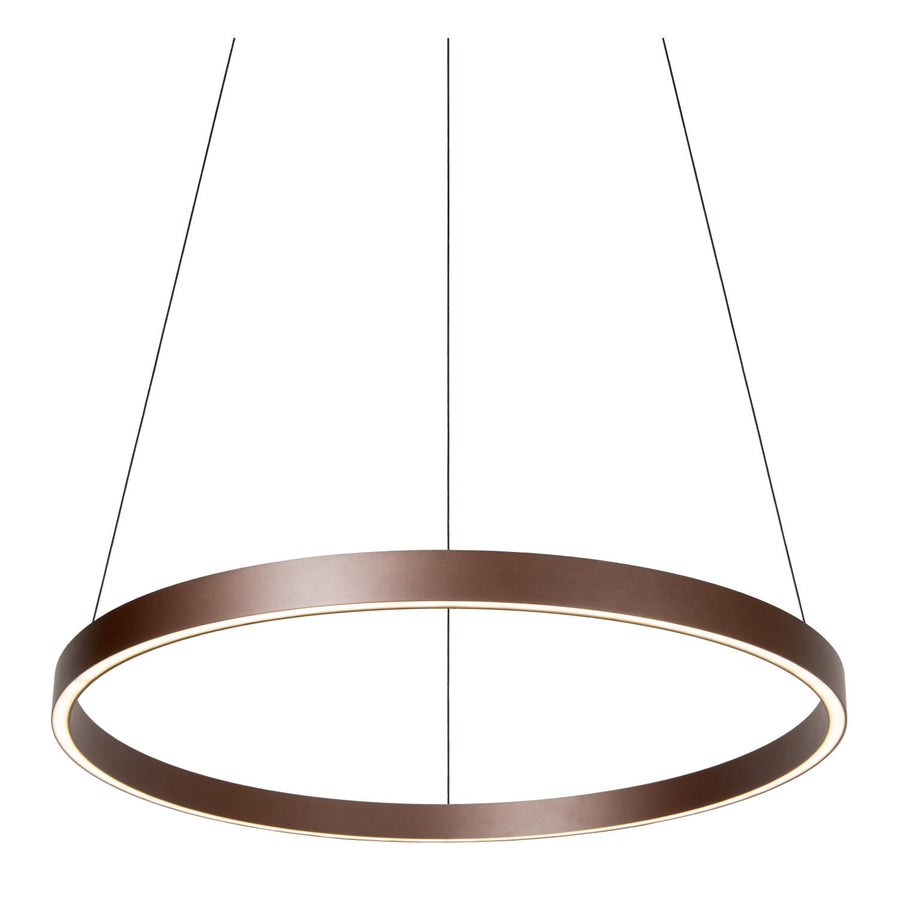 Lucide LIANE dimbare LED-hanglamp Ø 80 cm, 2 × 36 W, 2700–4000 K, roestbruin