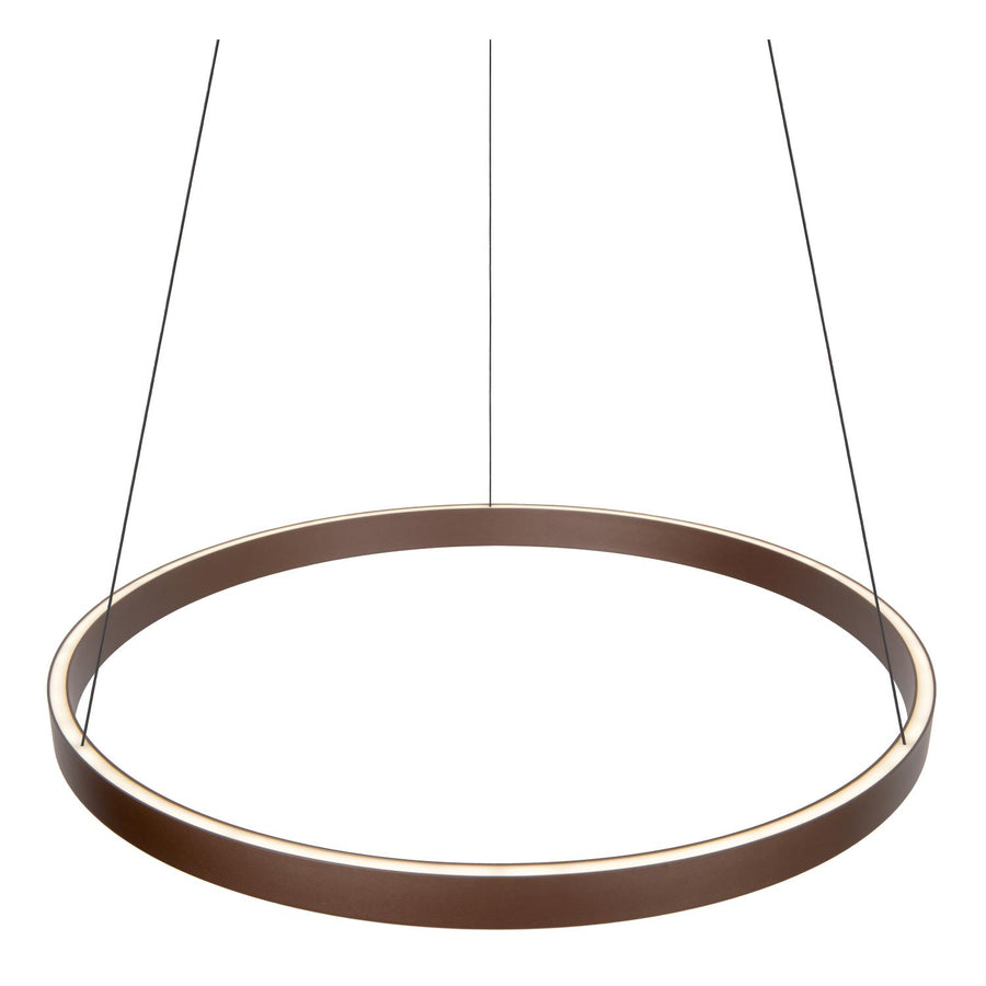 Lucide LIANE dimbare LED-hanglamp Ø 80 cm, 2 × 36 W, 2700–4000 K, roestbruin