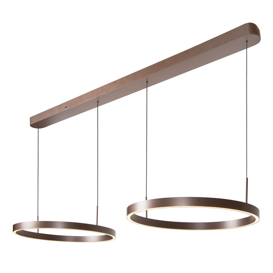 Lucide LIANE dimbare LED-hanglamp 2 × 45 W, 2700–4000 K, roestbruin