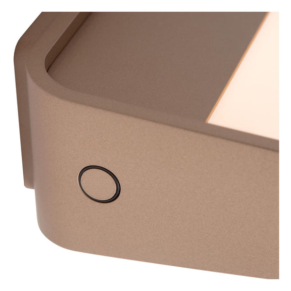 Lucide SILVI oplaadbare LED-wandlamp met dimfunctie 3,7 W, koffie