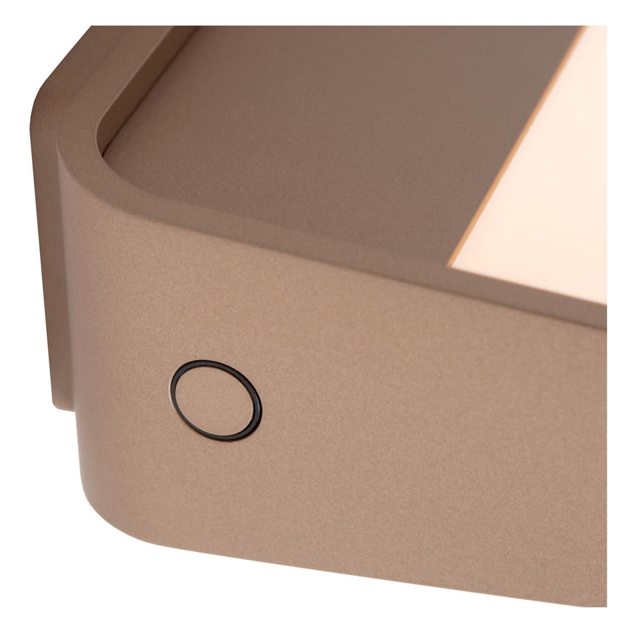 Lucide SILVI oplaadbare LED-wandlamp met dimfunctie 3,7 W, koffie