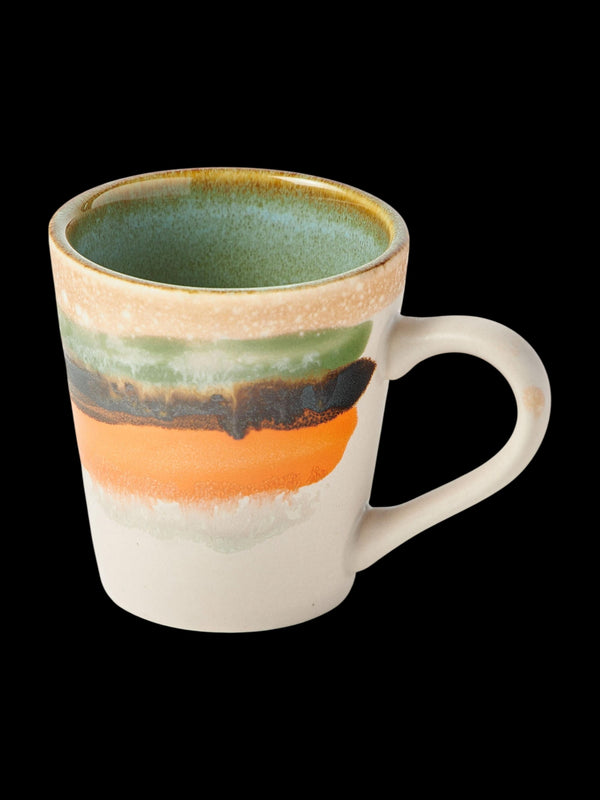 Espressomok 70s ceramics retro oranje