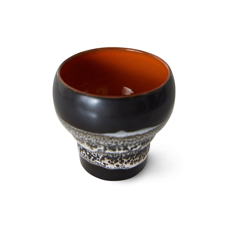 Lungomok 70s ceramics basalt zwart