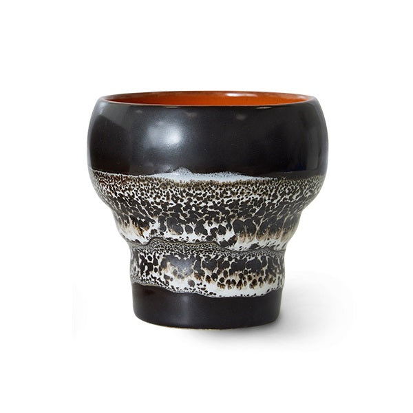 Lungomok 70s ceramics basalt zwart