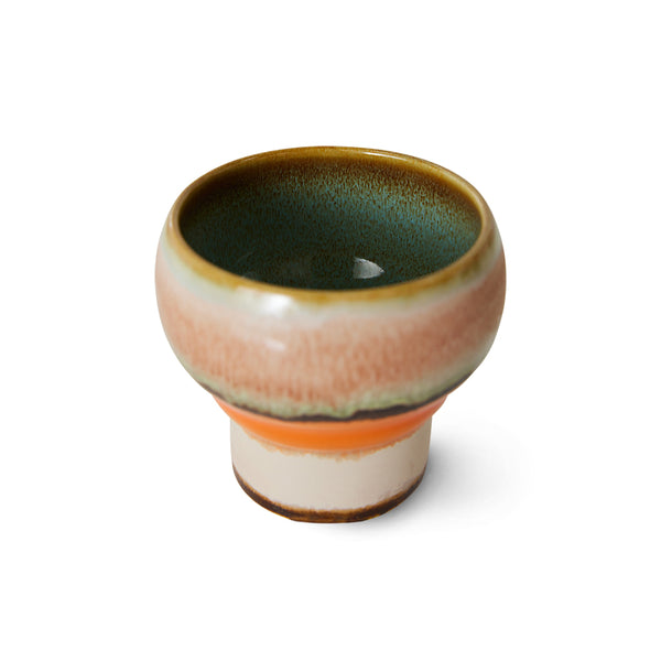 Lungomok 70s ceramics basalt oranje/groen