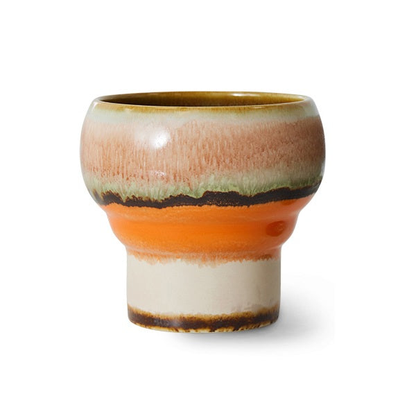Lungomok 70s ceramics basalt oranje/groen