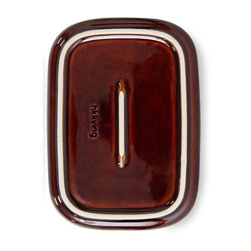 70s ceramics: small trays, mojave - brown