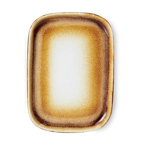 HKLIVING 70s Ceramics Kleine dienbladen mojave – bruin