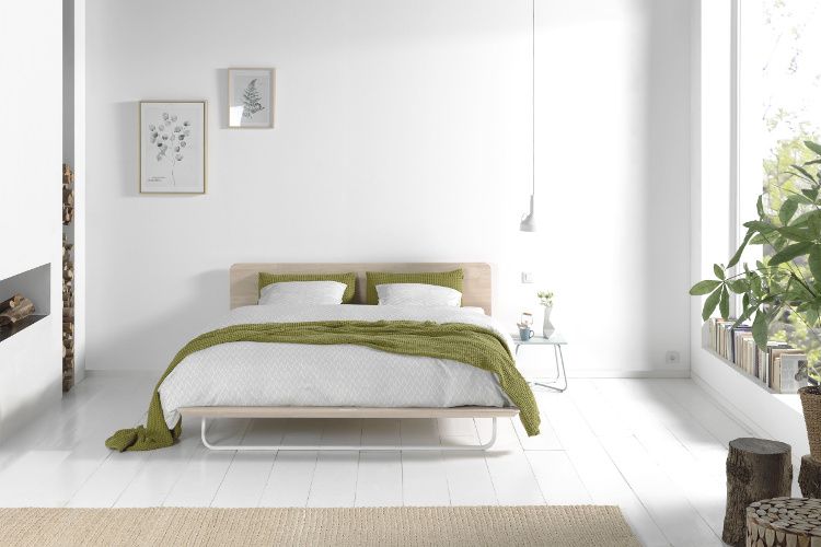 LESS bed + box 180 x 210 naturel