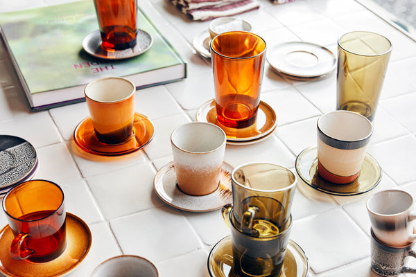 Theeglas 70s glassware mud
