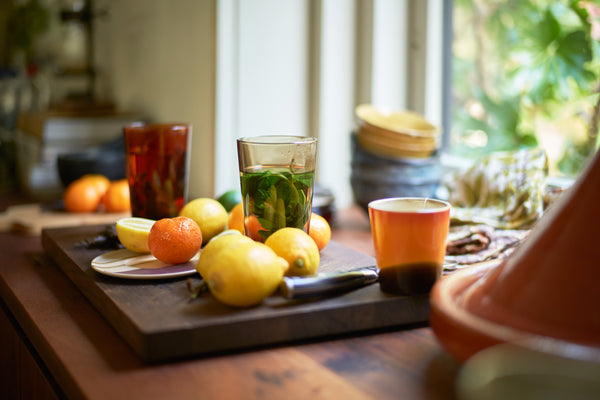 Theeglas 70s glassware mud