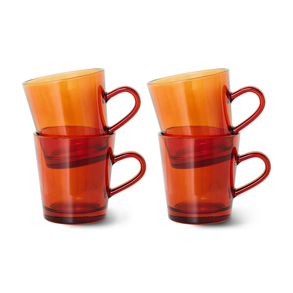 Koffiekop 70s glassware amberbruin