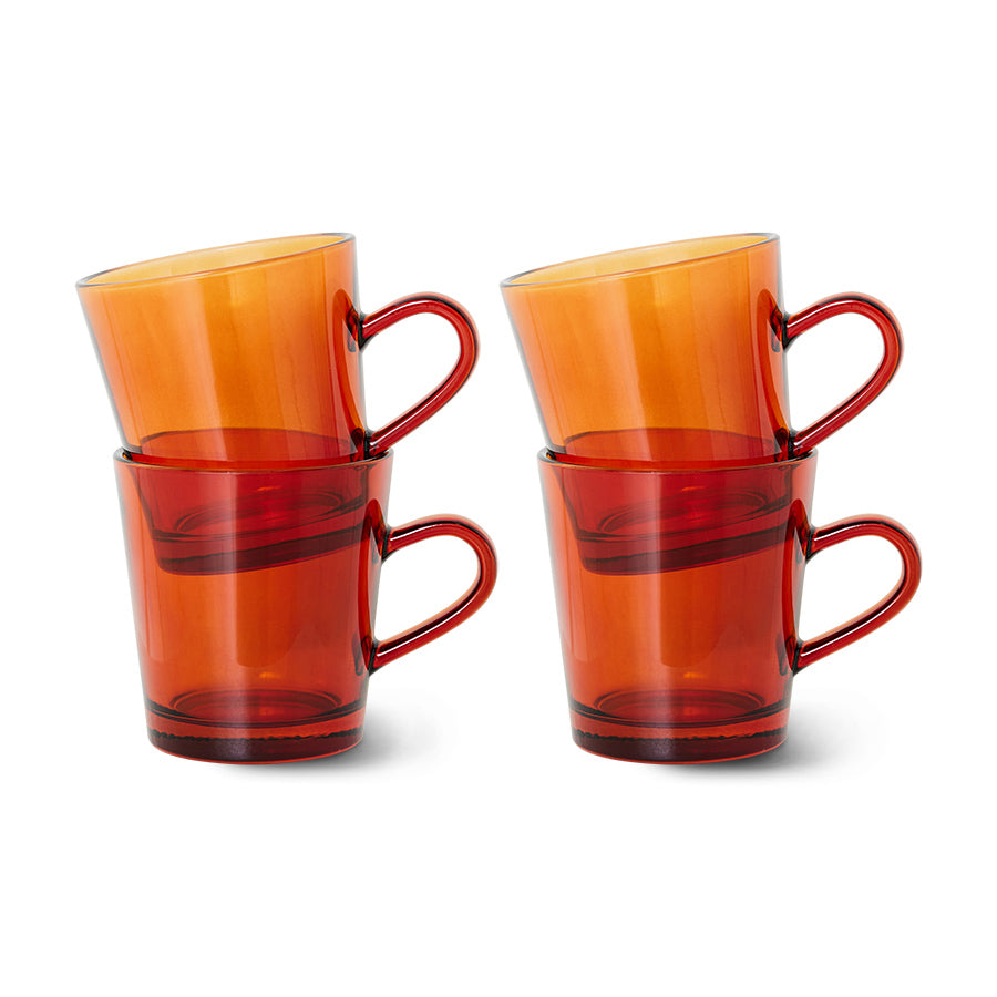 Koffiekop 70s glassware amberbruin