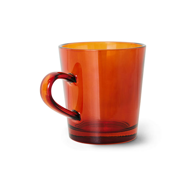 Koffiekop 70s glassware amberbruin