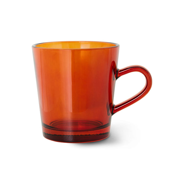 Koffiekop 70s glassware amberbruin