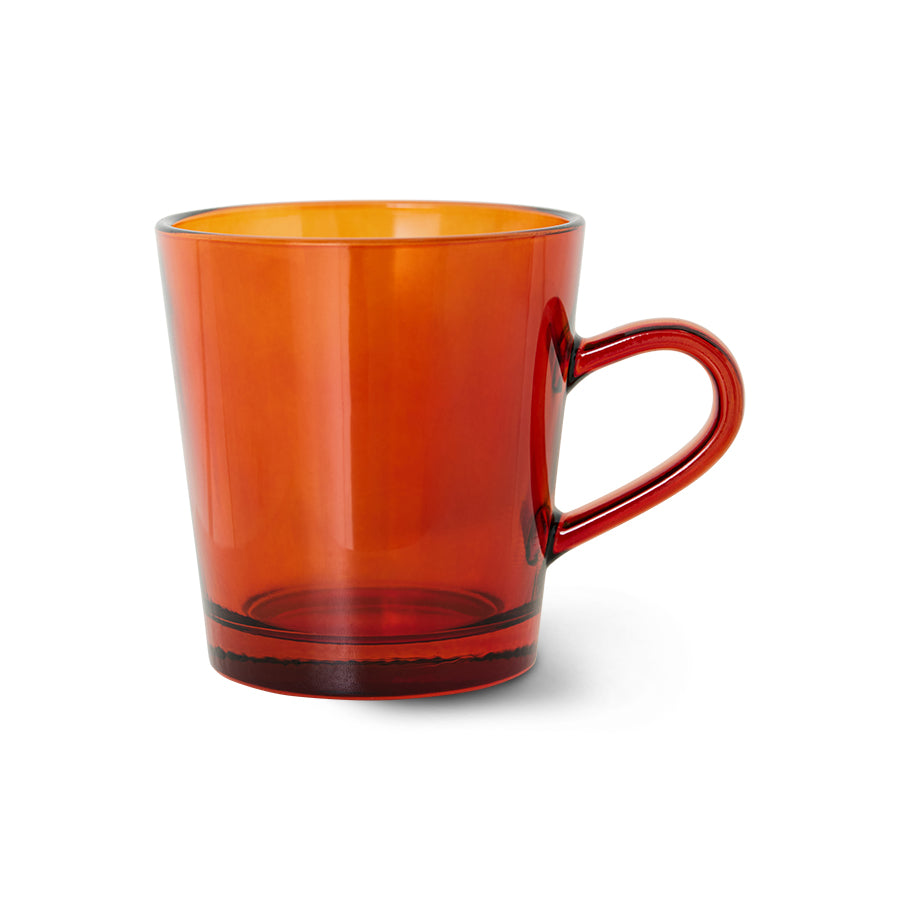 Koffiekop 70s glassware amberbruin