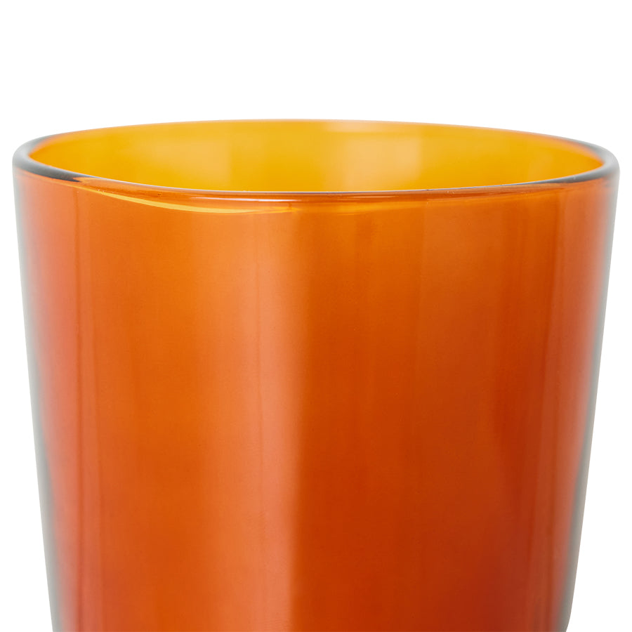 Theeglas 70s glassware amberbruin