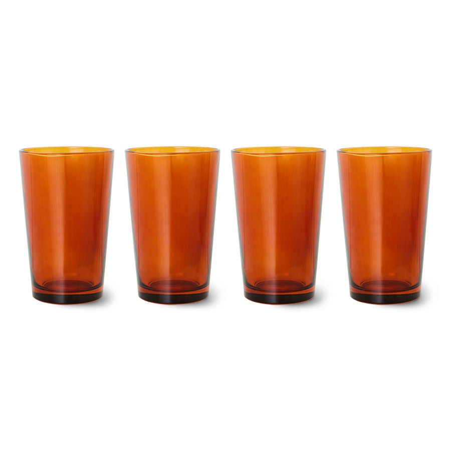 Theeglas 70s glassware amberbruin