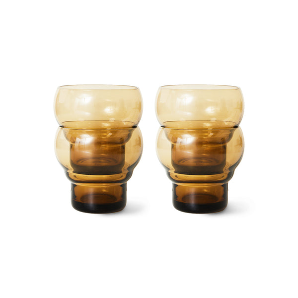 Glas bulb 70s glassware amber