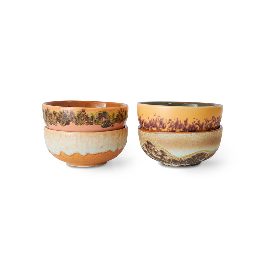 Kom XS 70s ceramics marine oranje