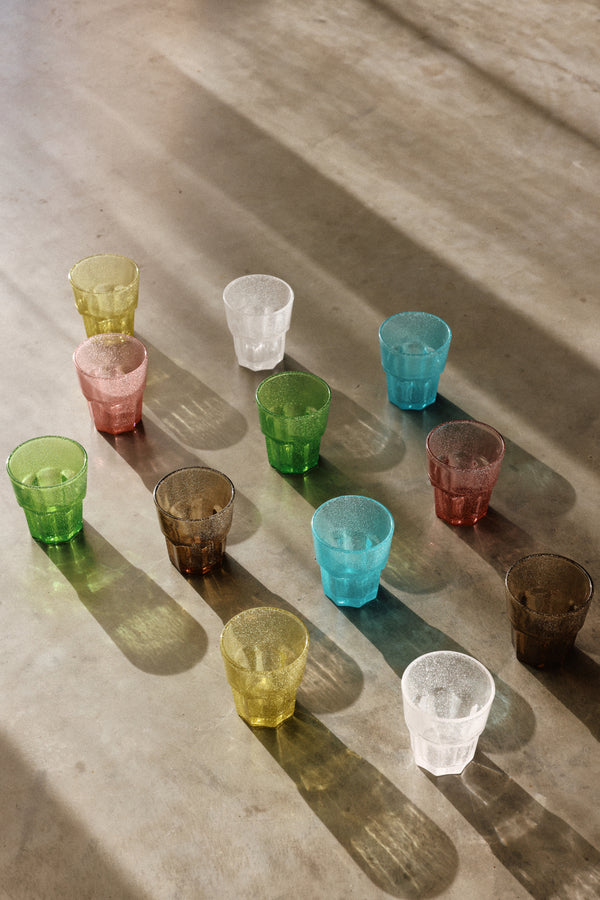 Mineraalwaterglas blauw