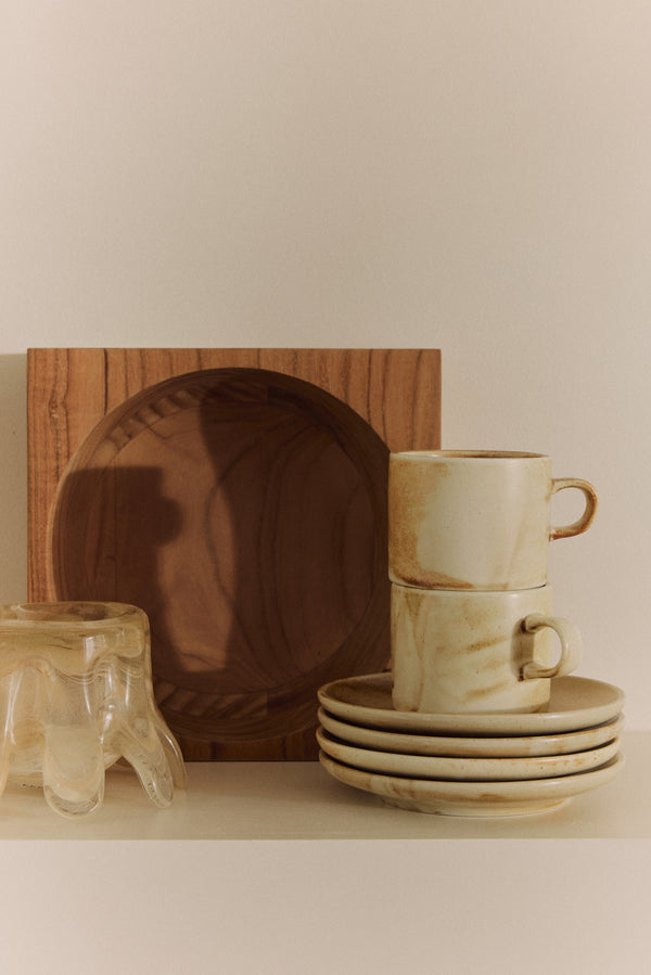 Schotel Chaf ceramics creme/bruin