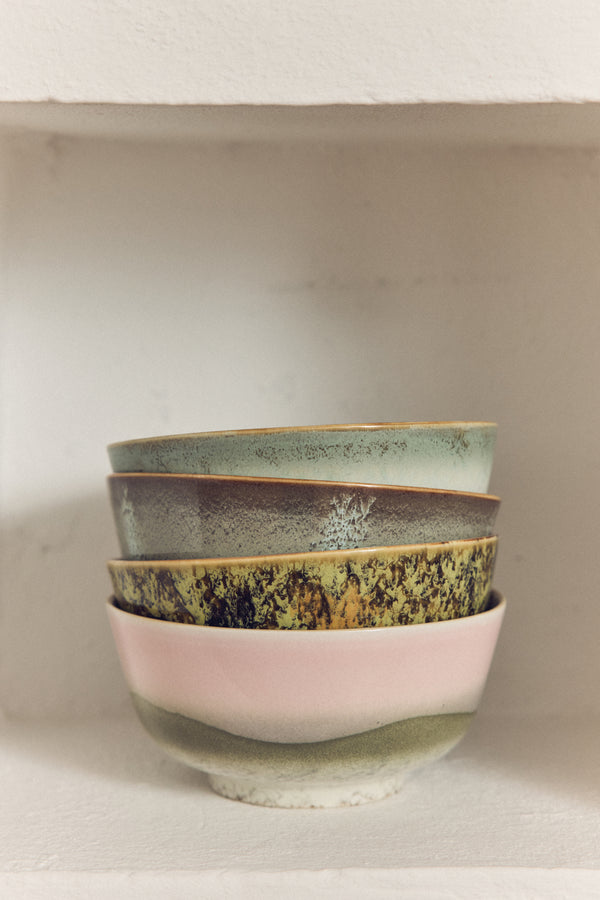 Ramenkom 70s ceramics verge blauw