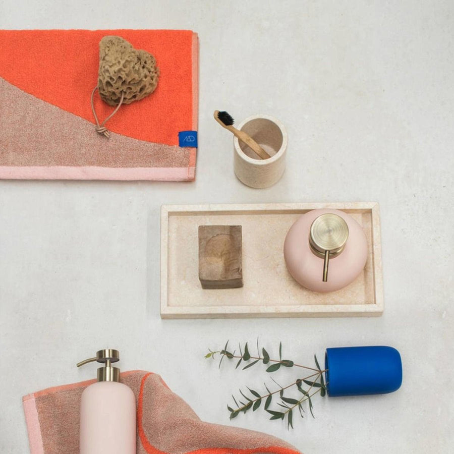 NOVA ARTE guest towel, Orange-Latte