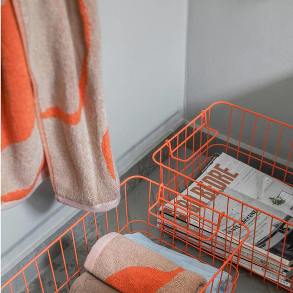 NOVA ARTE guest towel, Orange-Latte