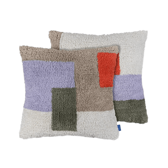 Brick tufted cushion cover + natural filled inner cushion 50x50