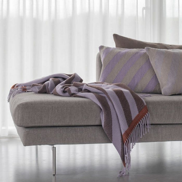 Across kilim cushion cover 40x60, light lilac + 40x60 down cushion filler