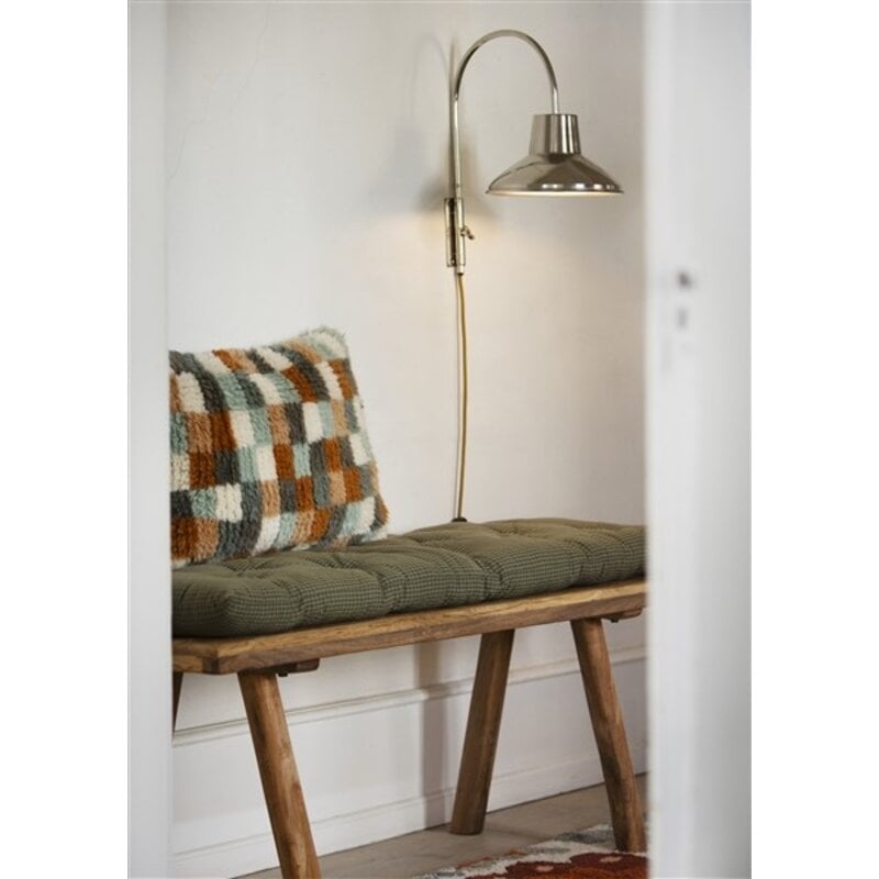 Hand woven wool cushion cover incl. 40x60 down cushion filler