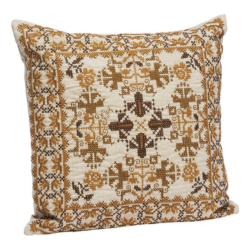 Embroidered cushion cover incl. 50x50 down cushion filler