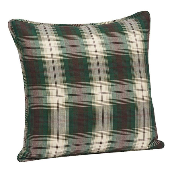 Checked cushion cover incl. 50x50 down cushion filler