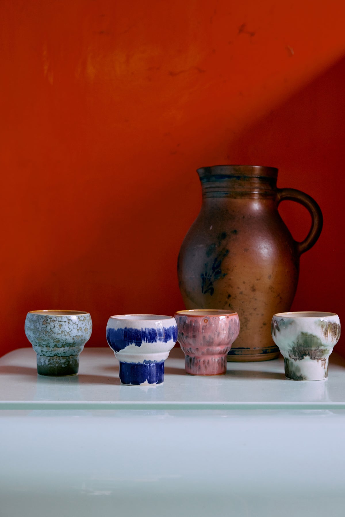 Lungomok 70s ceramics symbolist blauw