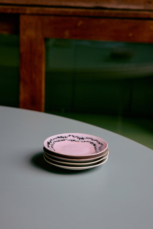 Schotel 70s ceramics doodle roze