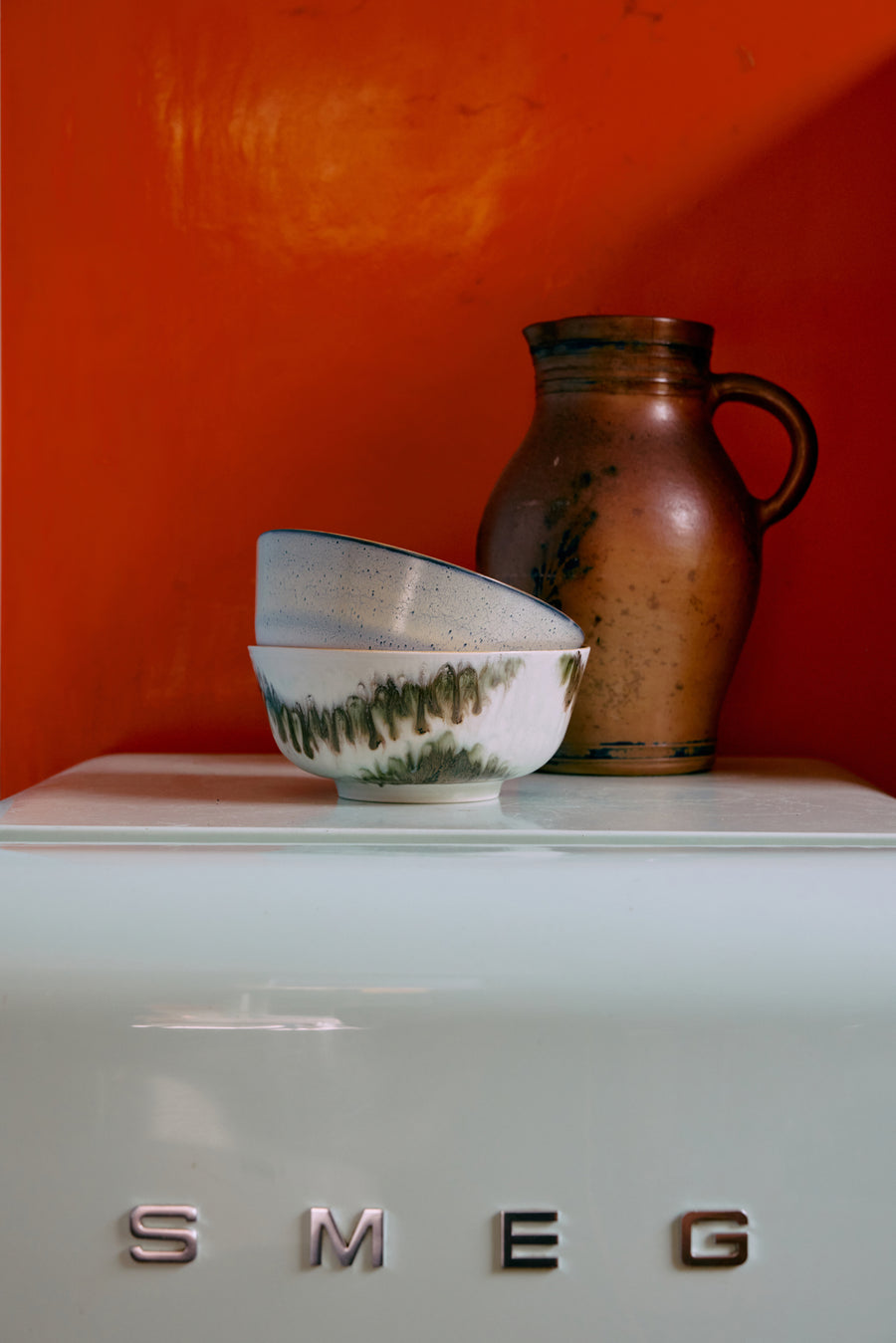 Ramen kom 70s ceramics minimalist blauw