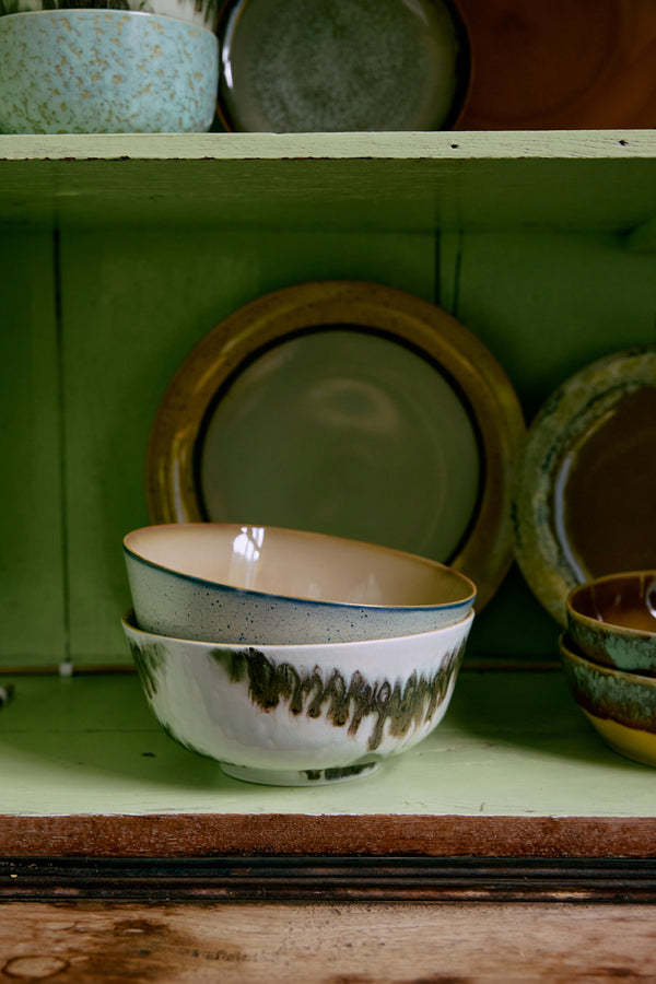 Ramen kom 70s ceramics minimalist blauw